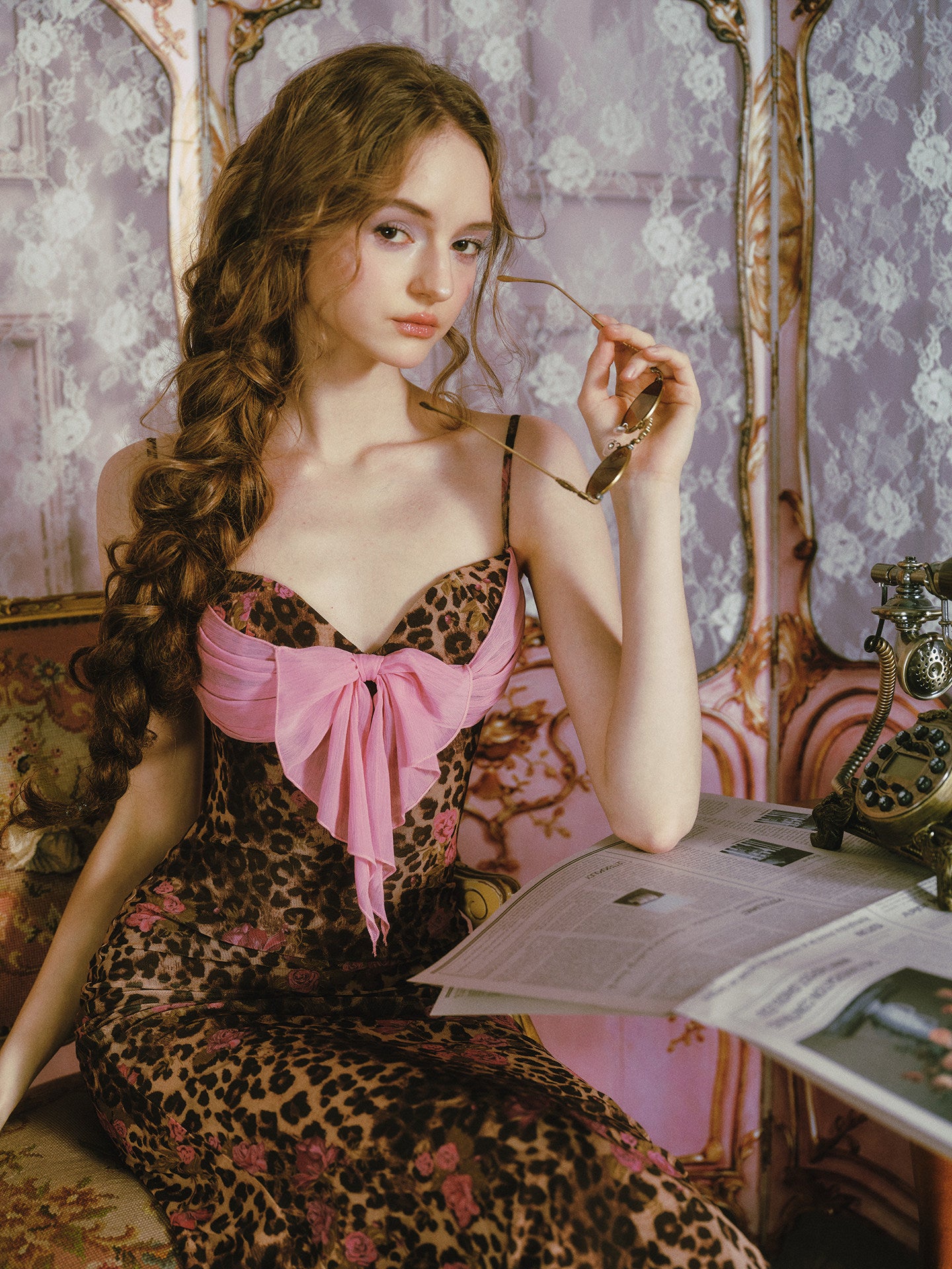 Leopard Print Fishtail Cami Dress
