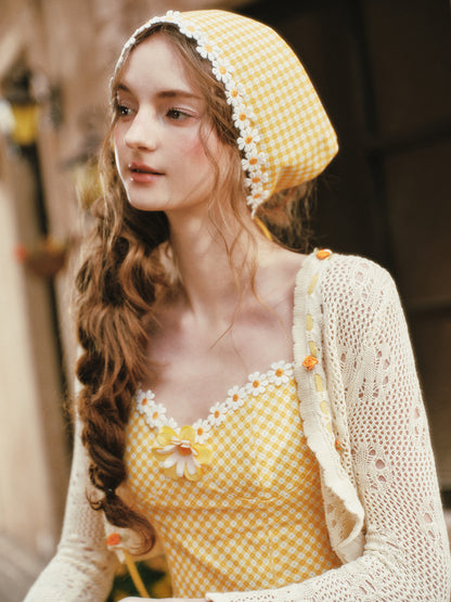 Daisy Gingham Midi Dress