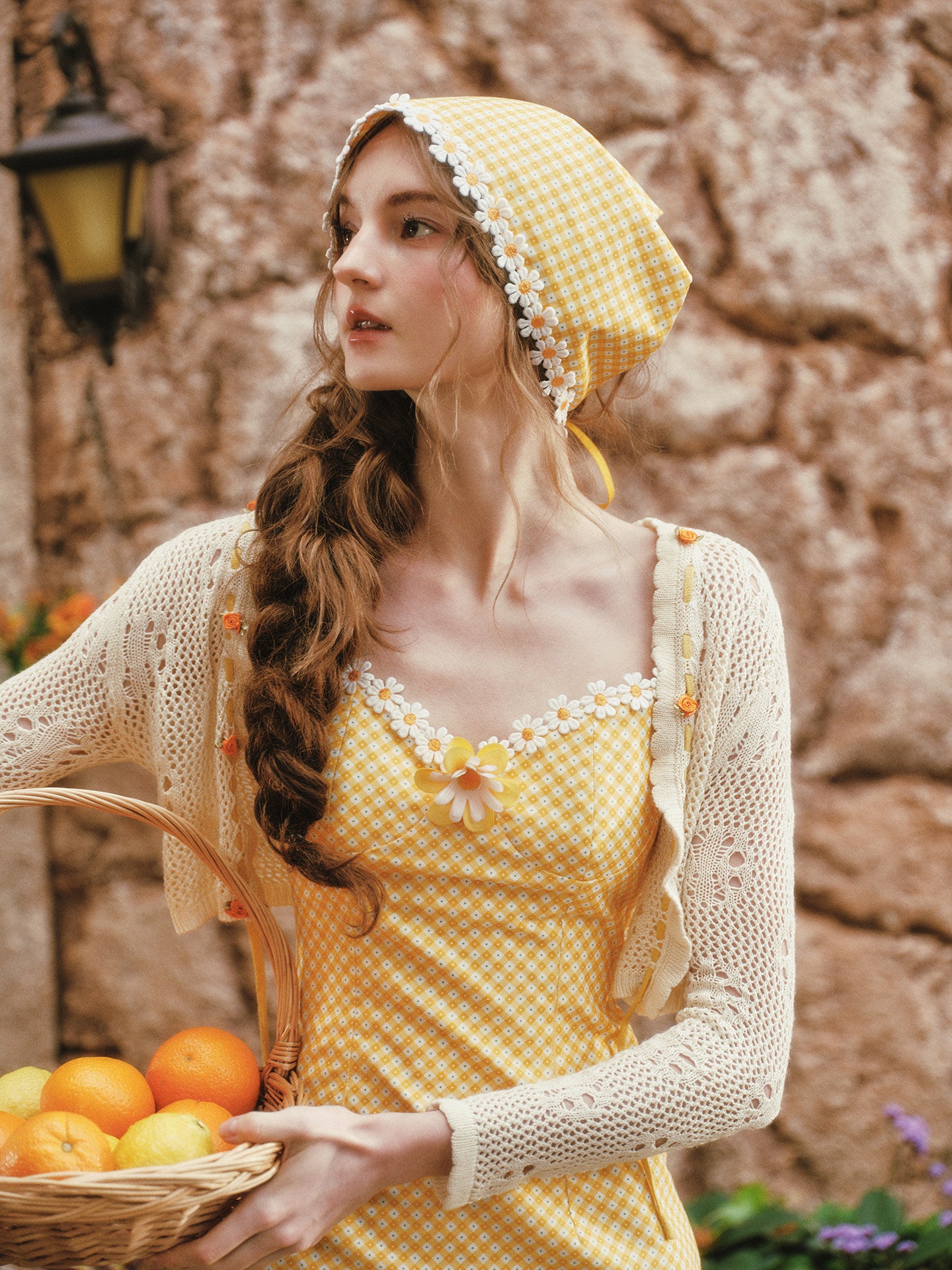 Daisy Gingham Midi Dress