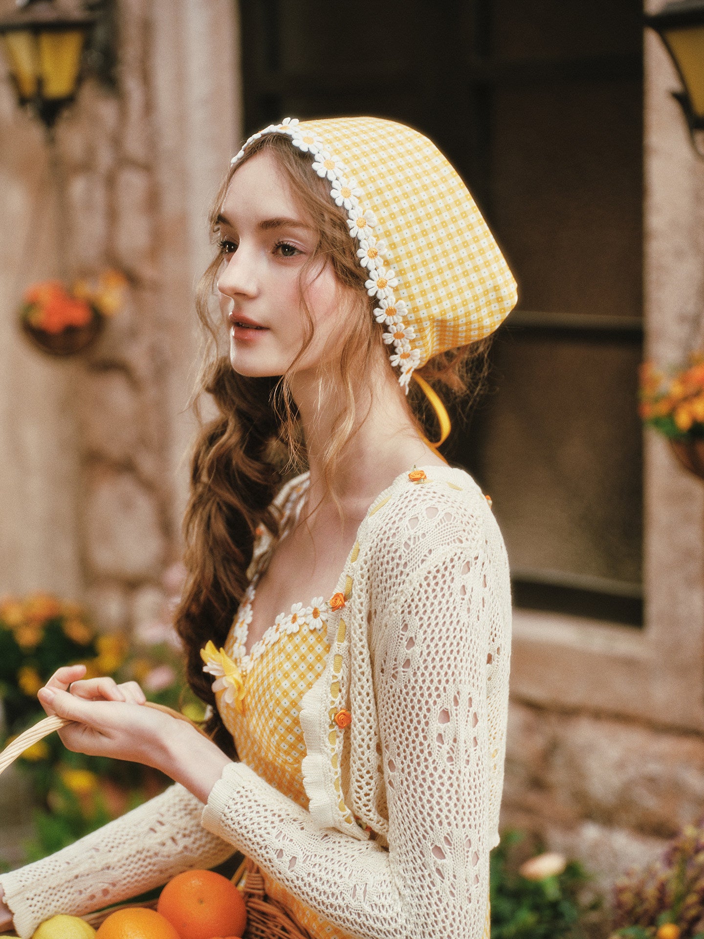 Daisy Gingham Midi Dress