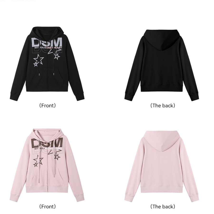 Loopback Fitted Zip-Up Hoodie