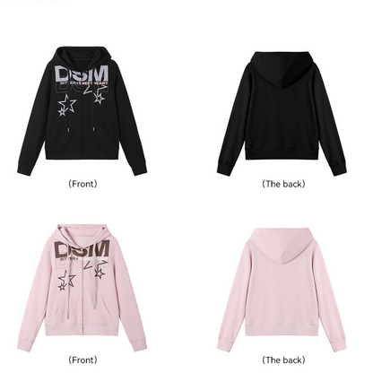 Loopback Fitted Zip-Up Hoodie