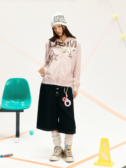 Loopback Fitted Zip-Up Hoodie