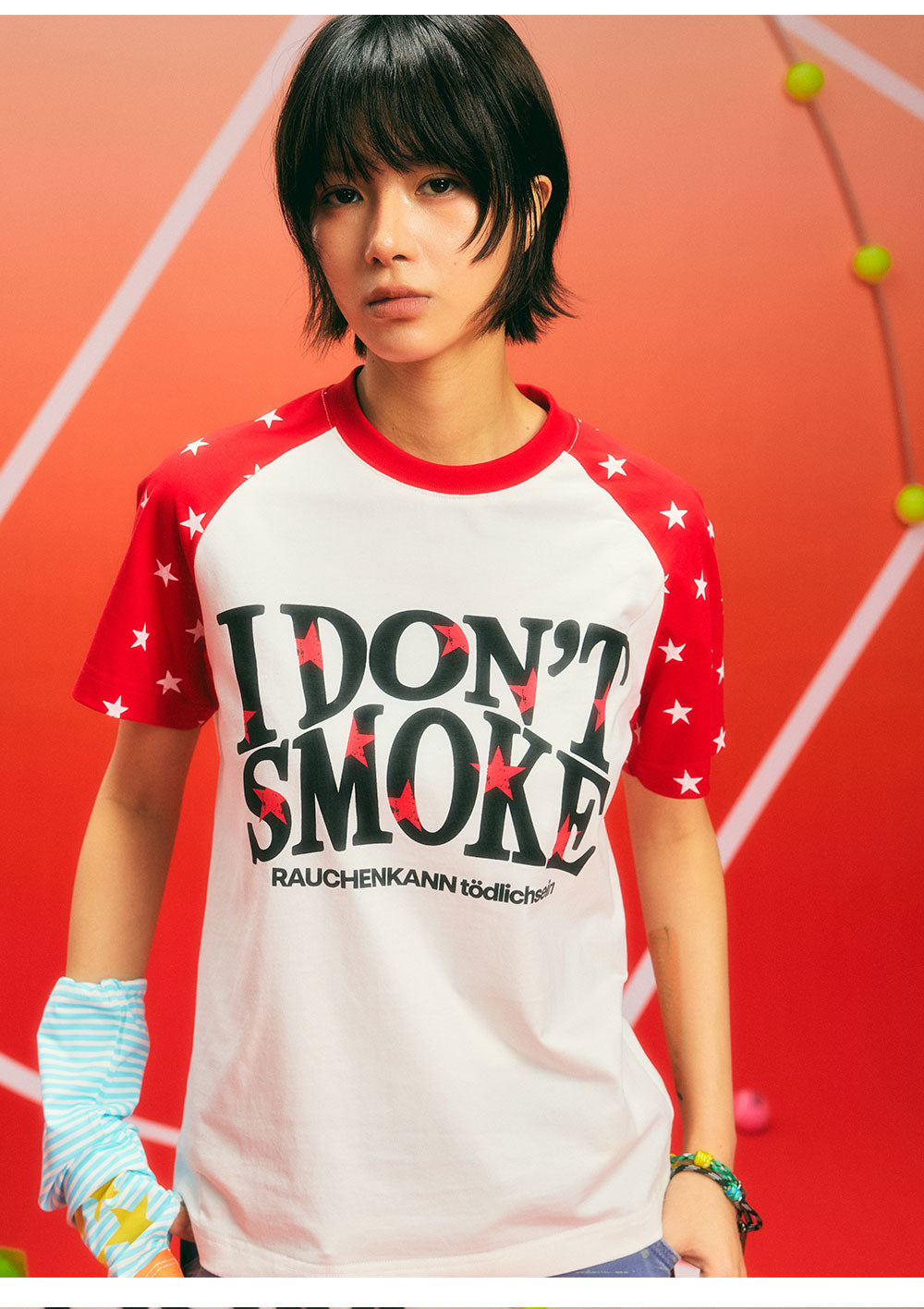 Cotton Star Print T-Shirt