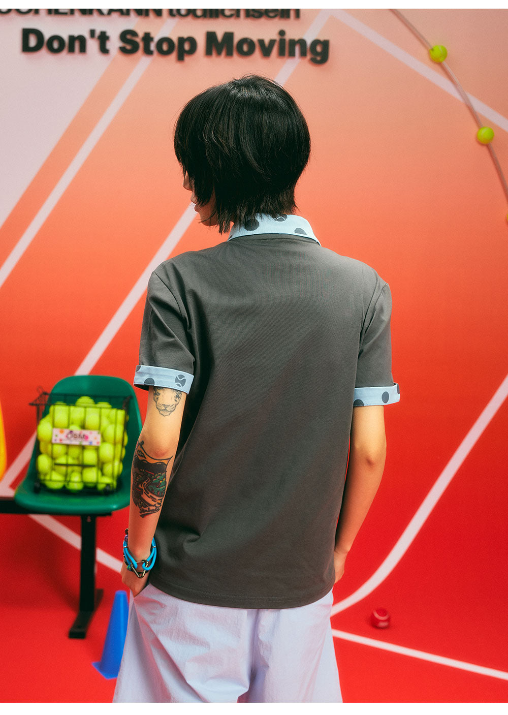 Sorona Polka-Dot Tennis Polo