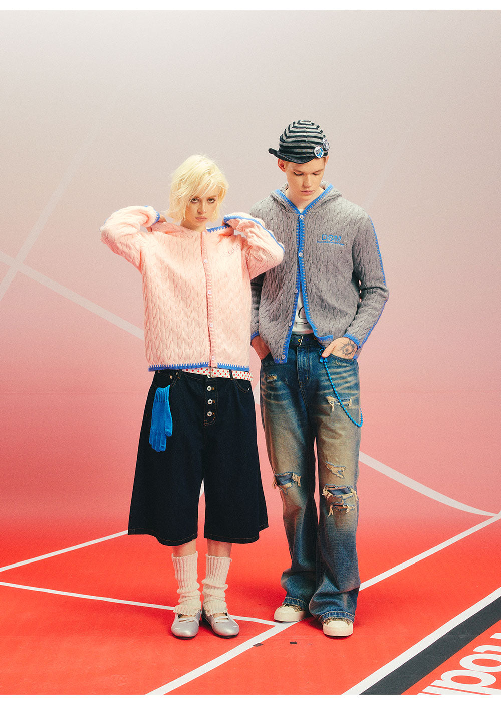 Arctic Velvet Cable-Knit Hooded Cardigan