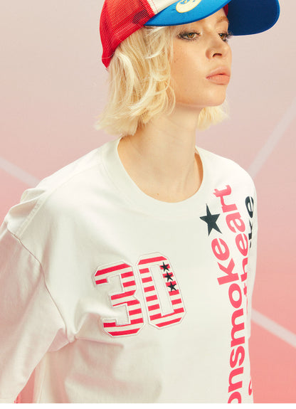 Sorona Oversized Contrast-Sleeve T-Shirt