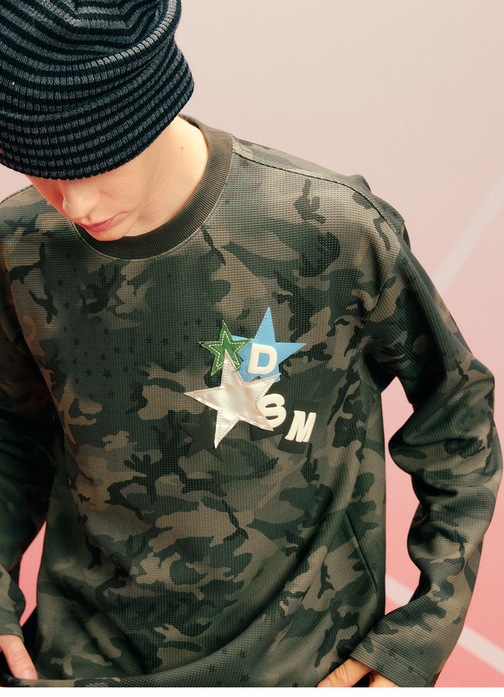 Printed Waffle Camouflage T-Shirt