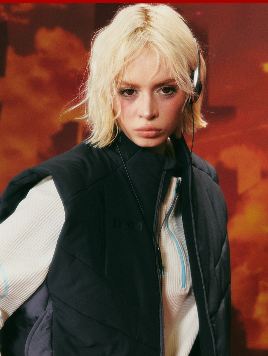 Panelled Technical Padded Vest