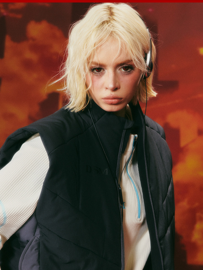 Panelled Technical Padded Vest