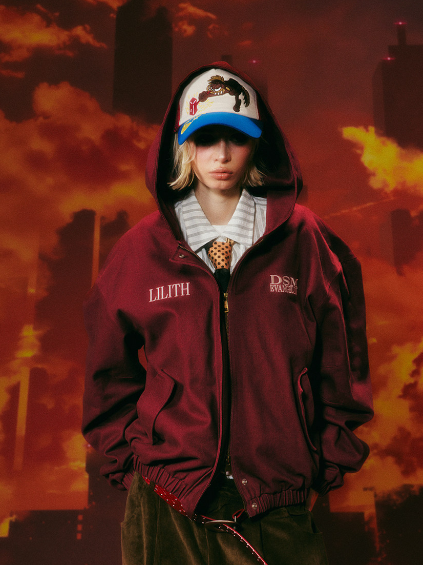 Washed Graphic Hooded Jacket