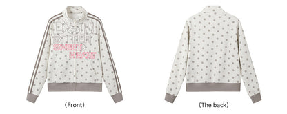 Custom Polka-Dot Stand-Collar Sweatshirt
