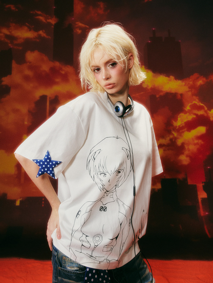 Water-Based Line-Art Graphic T-Shirt