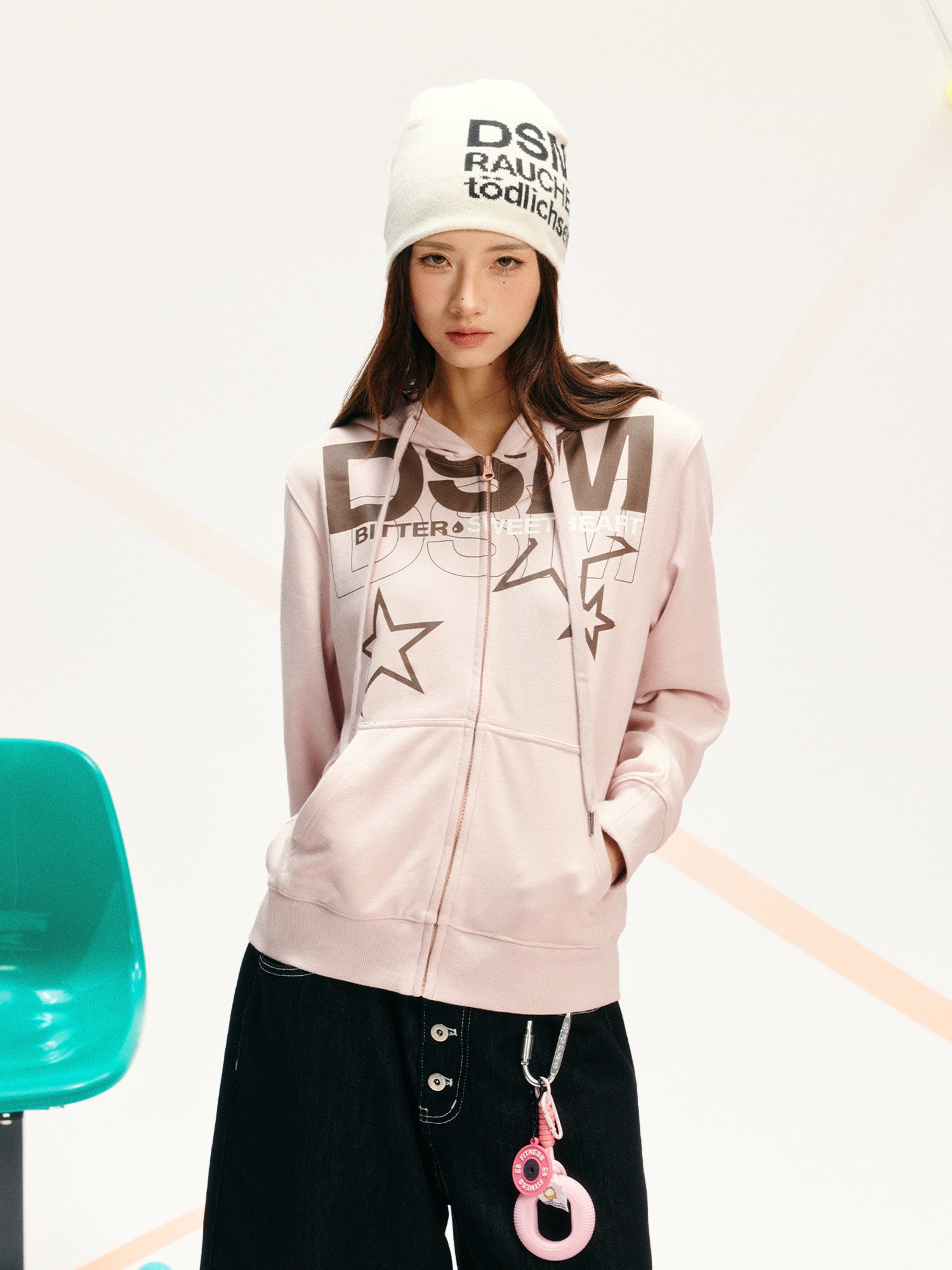 Loopback Fitted Zip-Up Hoodie