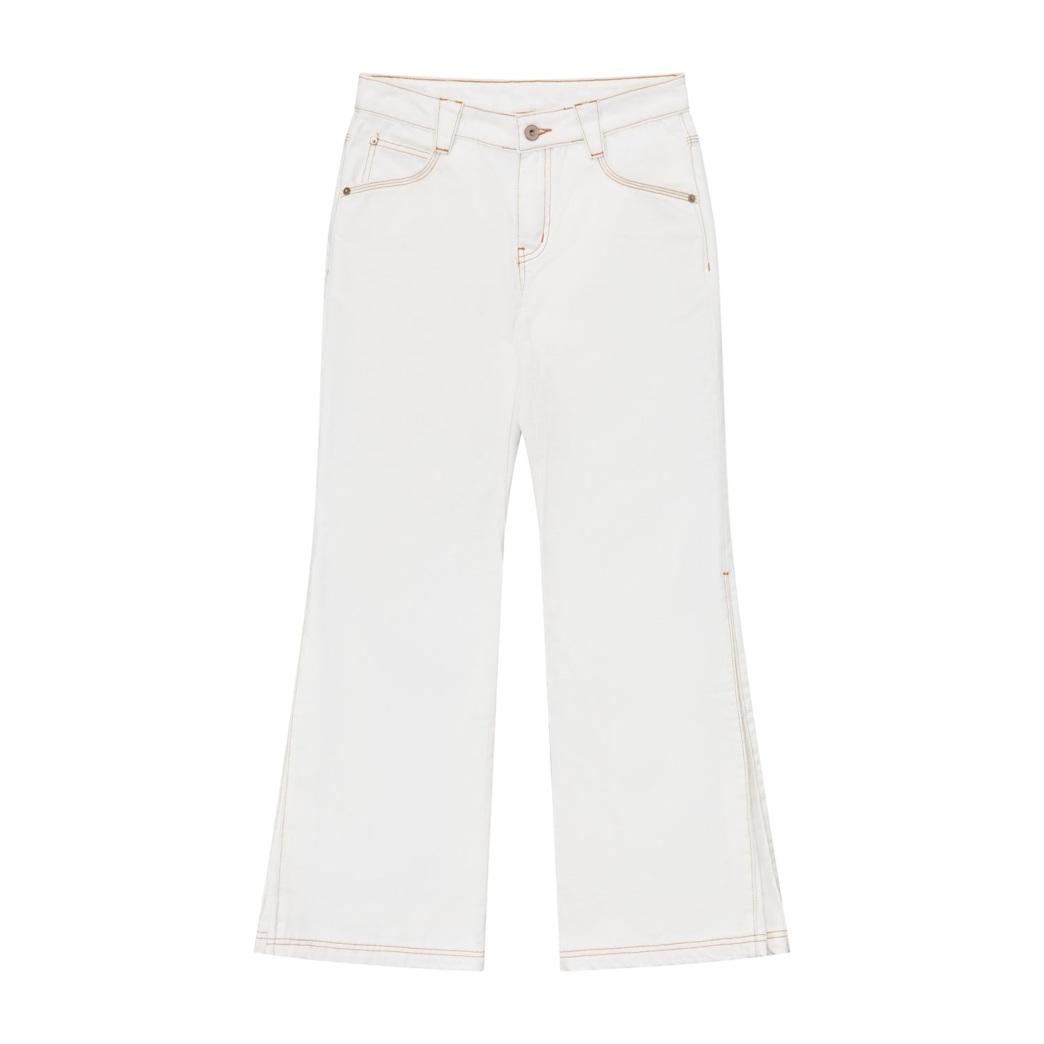 Contrast Stitch Flared Jeans