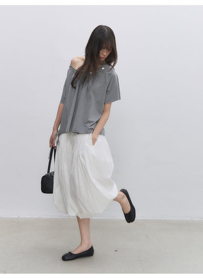 Modal Asymmetric Draped Top