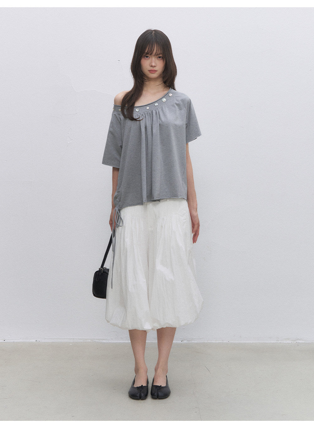 Modal Asymmetric Draped Top