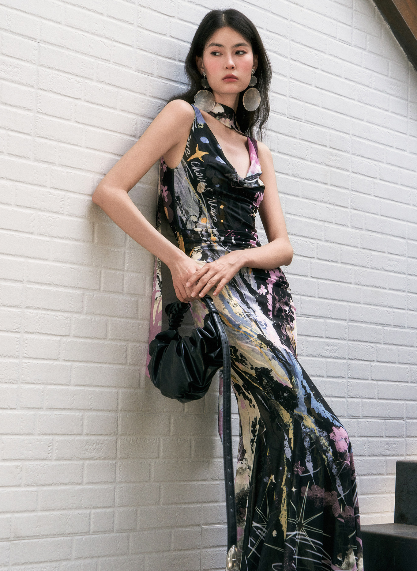 Hand-Painted Mesh Mermaid Dress
