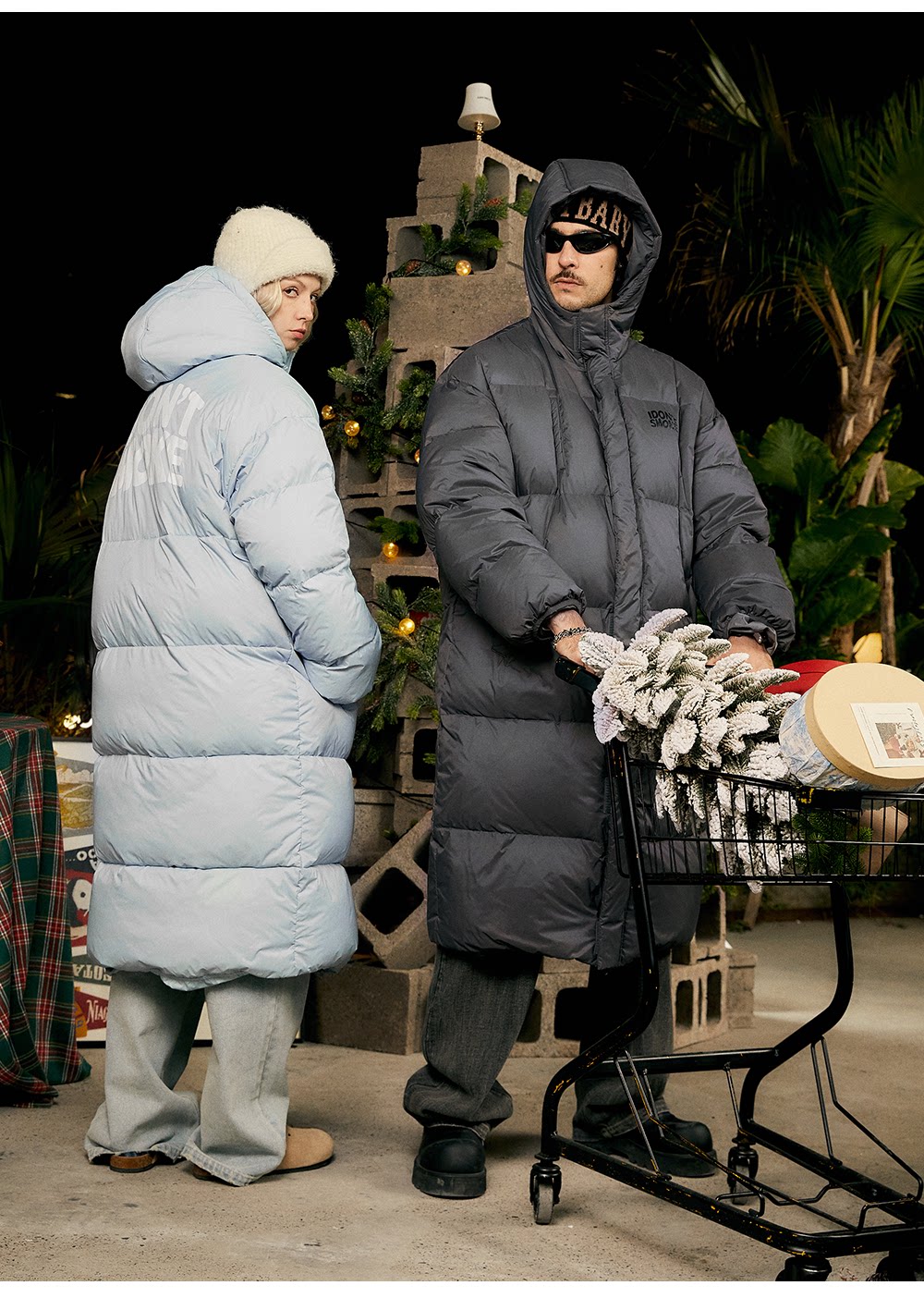 Long Hooded Duck Down Jacket