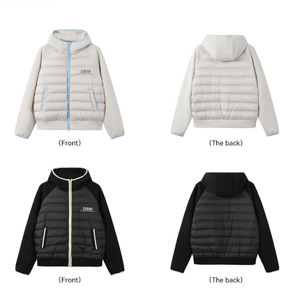 Contrast-Bound Cropped Down Jacket
