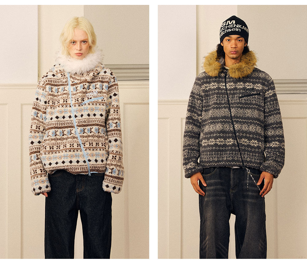 Nordic Jacquard Fleece Jacket