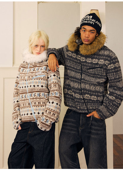 Nordic Jacquard Fleece Jacket