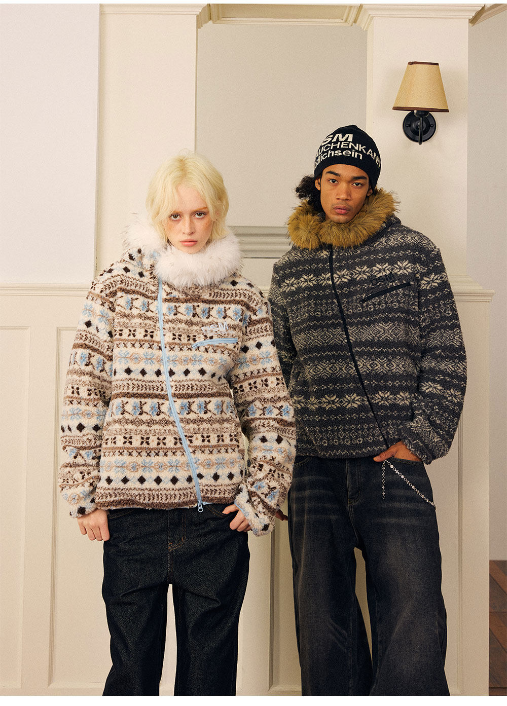 Nordic Jacquard Fleece Jacket