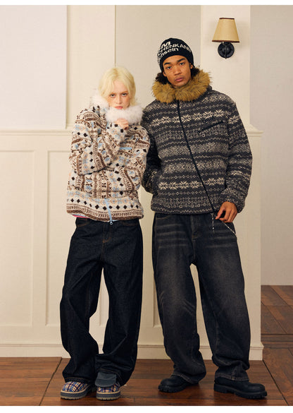 Nordic Jacquard Fleece Jacket