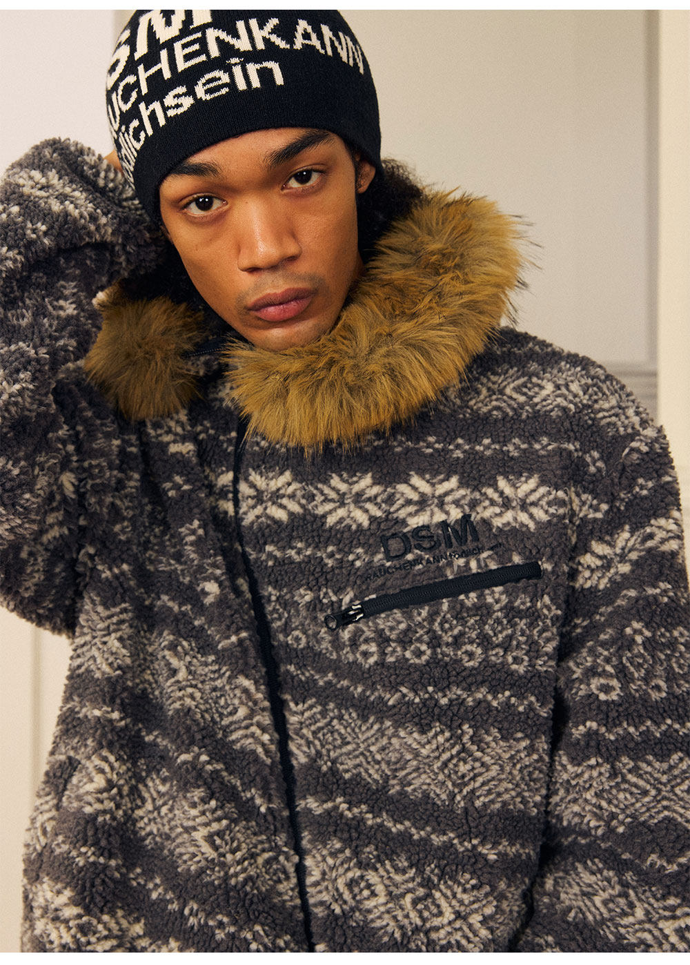 Nordic Jacquard Fleece Jacket