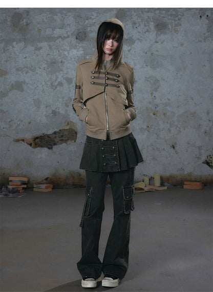 Metal Toggle Hooded Sweatshirt