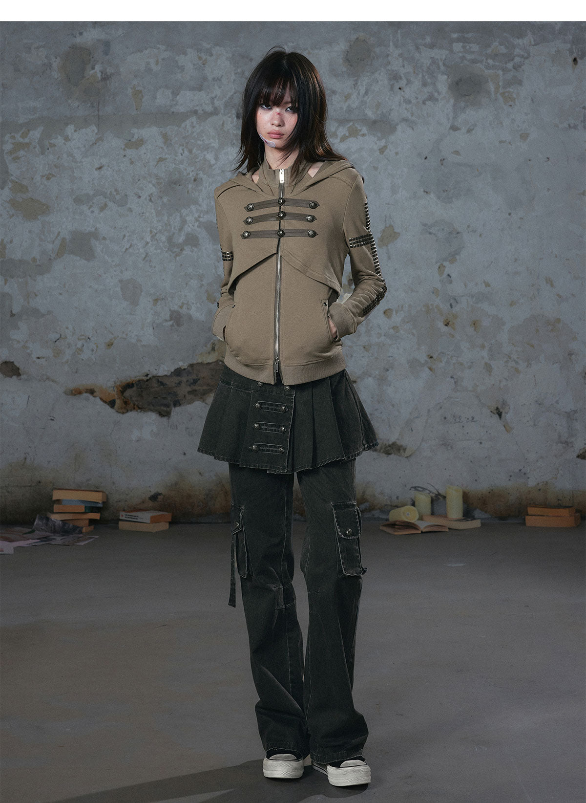 Metal Toggle Hooded Sweatshirt
