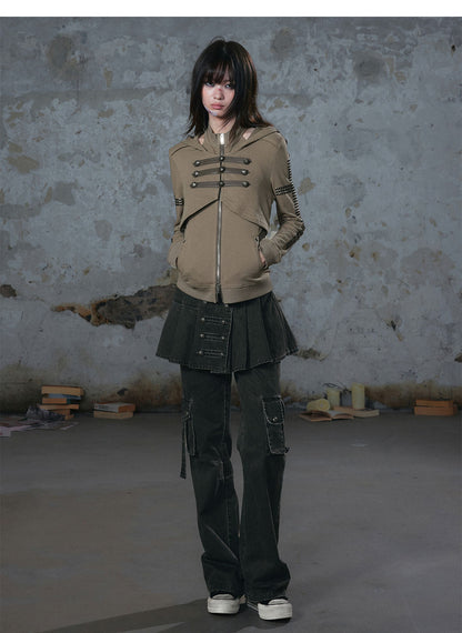 Metal Toggle Hooded Sweatshirt