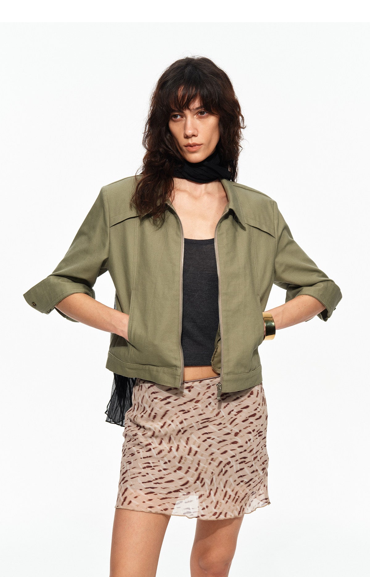 Leopard Print A-Line Mini Skirt