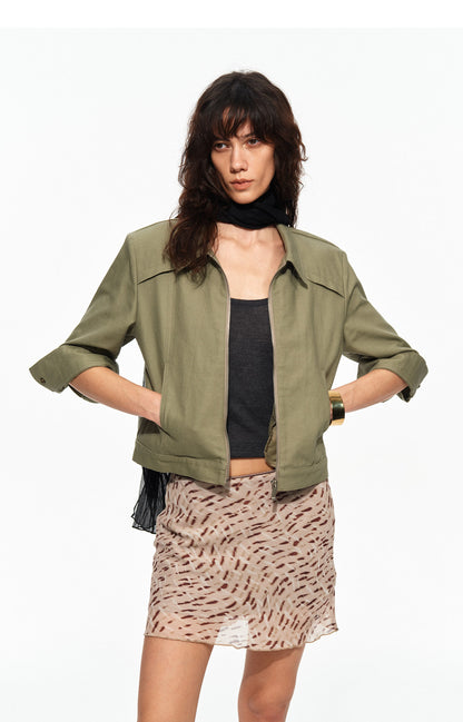 Leopard Print A-Line Mini Skirt