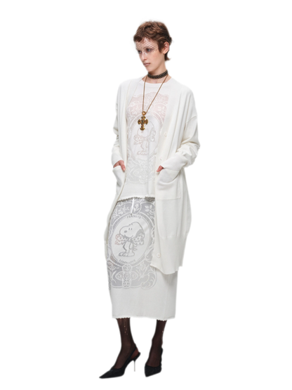 Burnout Frame Knit Cardigan