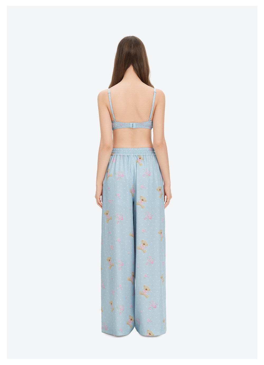 Floral Print Wide-Leg Trousers