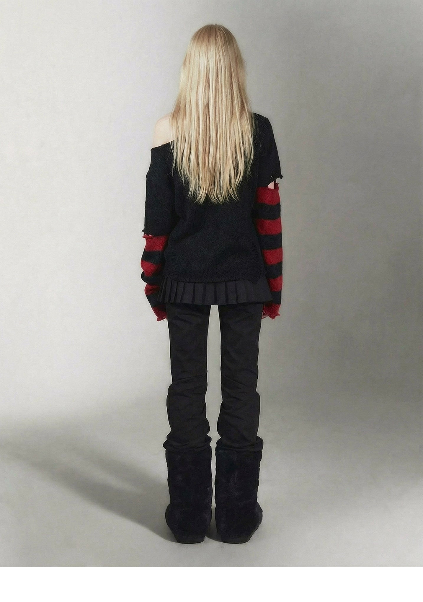 Wing Print Ruched Flare Jeans