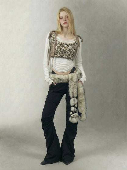 Layered Faux-Fur Statement Scarf