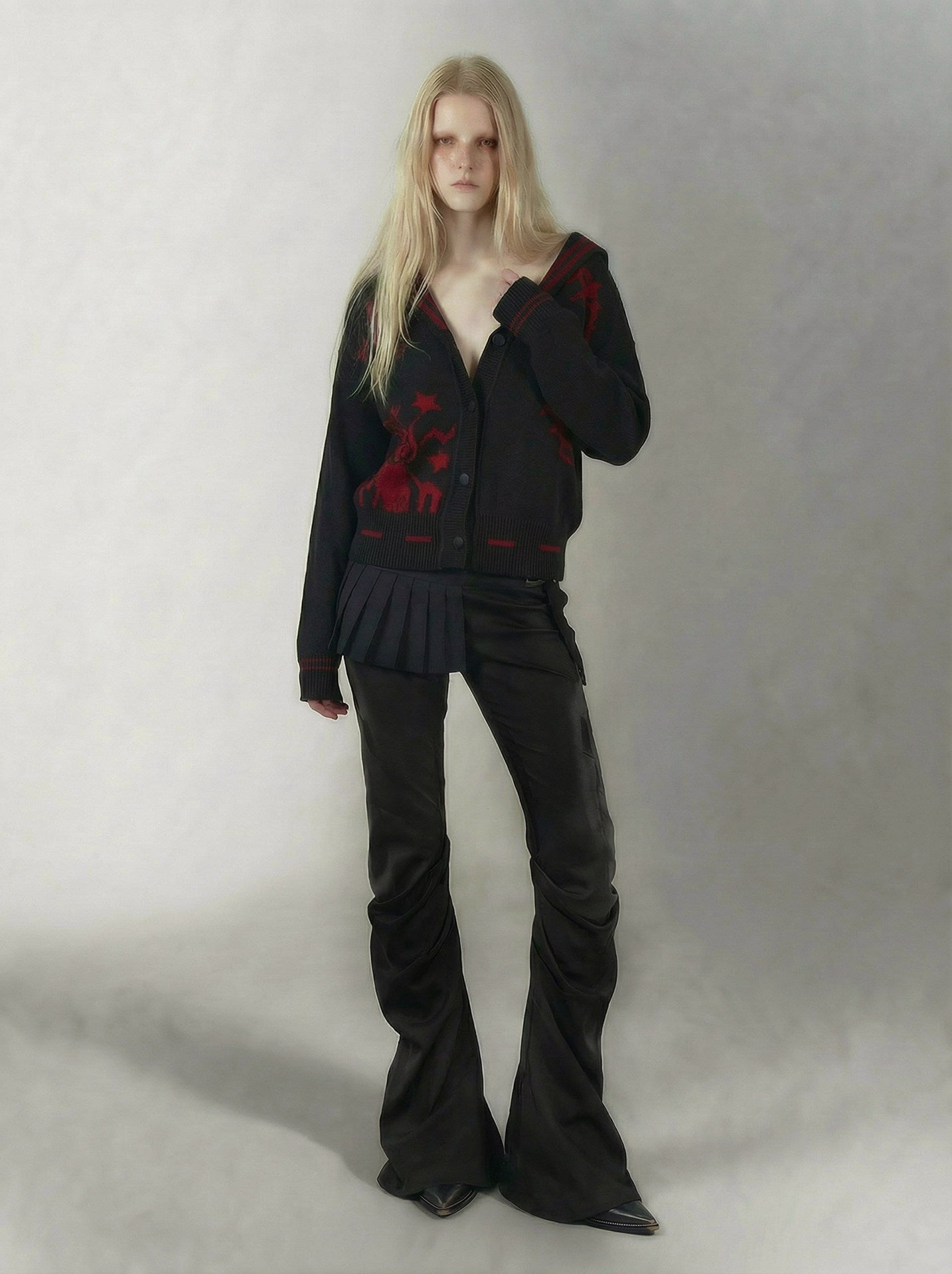 Punk Sailor Collar Knit Cardigan