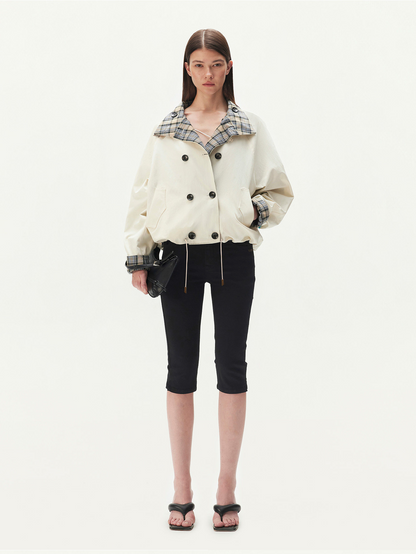 Yarn-Dyed Plaid Reversible Jacket
