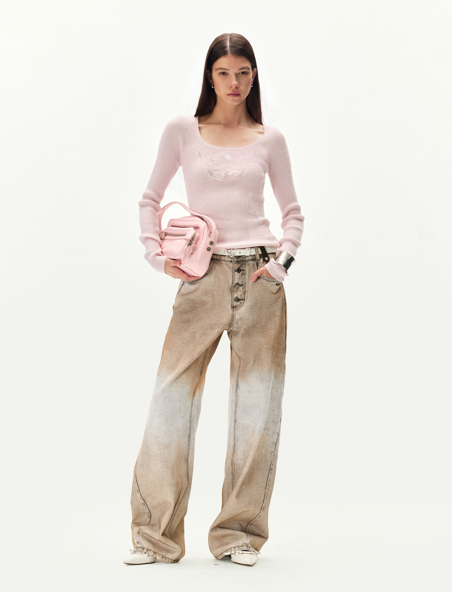 Wool Jacquard Slim-Fit Long-Sleeve Tee