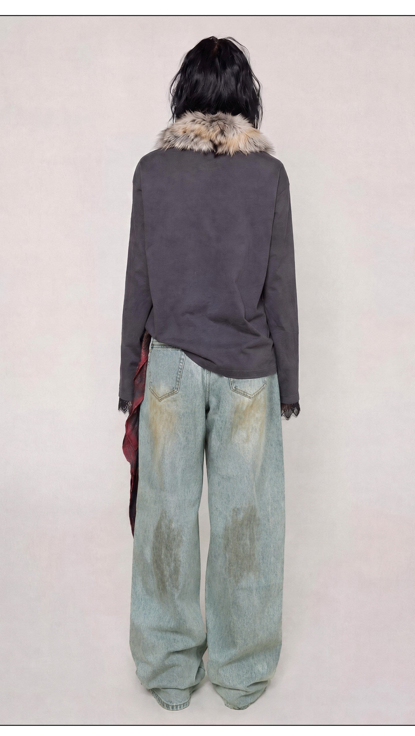 Vintage Washed Wide-Leg Jeans