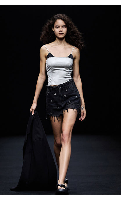 Acetate Panelled Adjustable Camisole