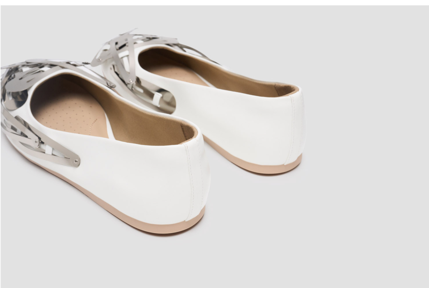 Metal Clip Ballet Flats