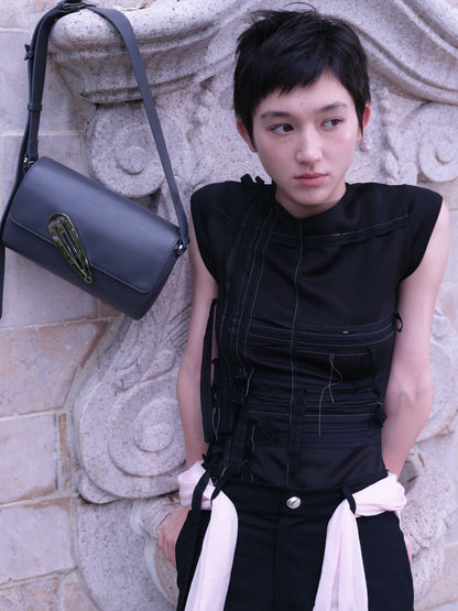 Sheep-Grain PU Flap Bag