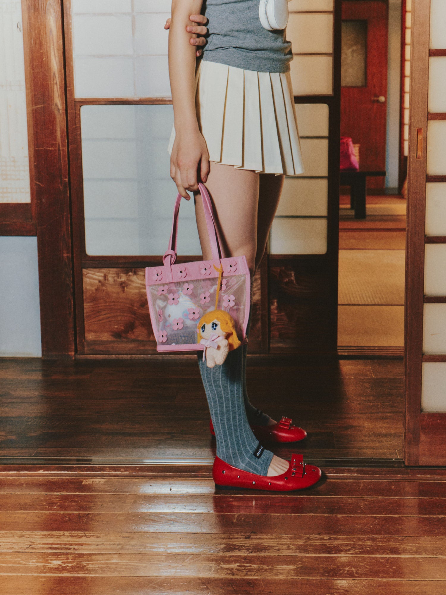Floral Bow Ballet Flats
