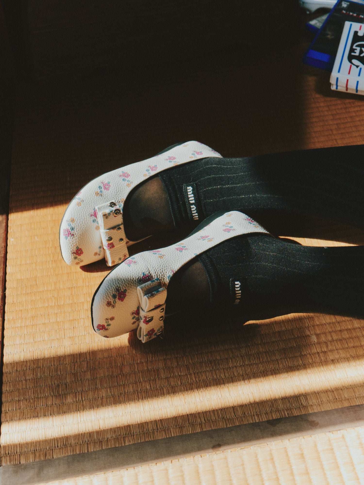 Floral Bow Ballet Flats