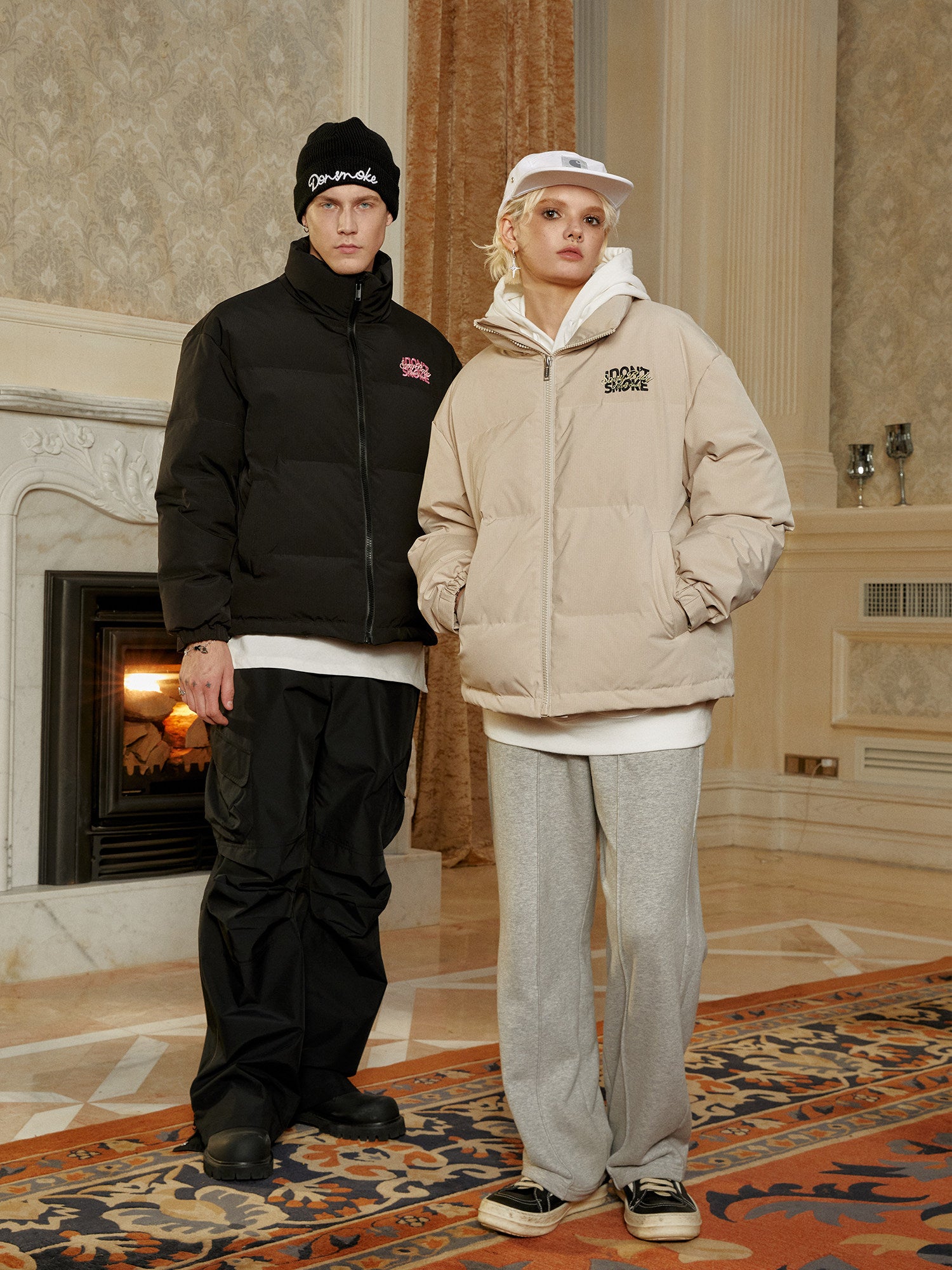 Textured 90-Down Winter Jacket