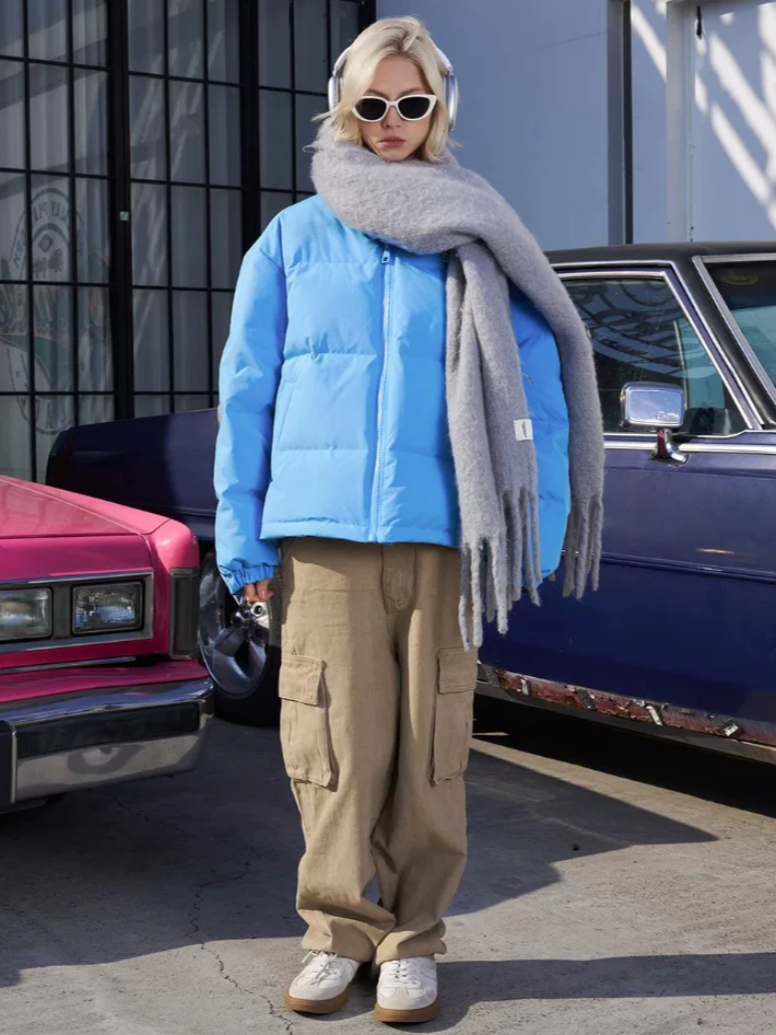 Textured 90-Down Winter Jacket
