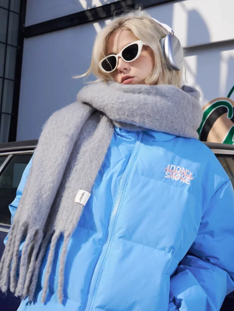 Textured 90-Down Winter Jacket